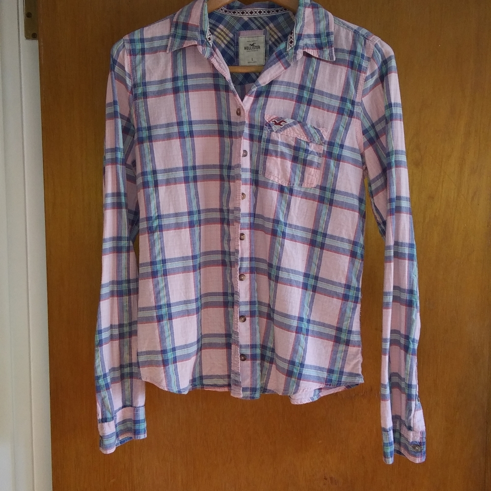 2 Jr's Large Flannel Shirts